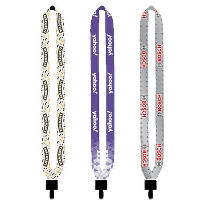 3/4" Dye-Sublimation Lanyard with Non-Swivel Plastic Hook